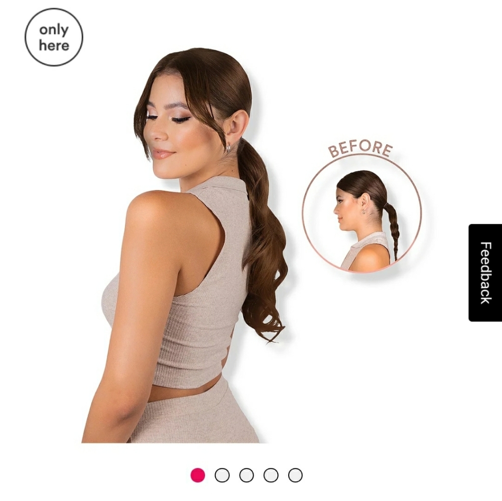 Incert Your Name Here Jordyn Clip-In Ponytail Extension in Mixed Brown - 18 inch
